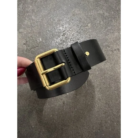 Saint Laurent Motorcycle Belt Nero Black Leather  display picture 3